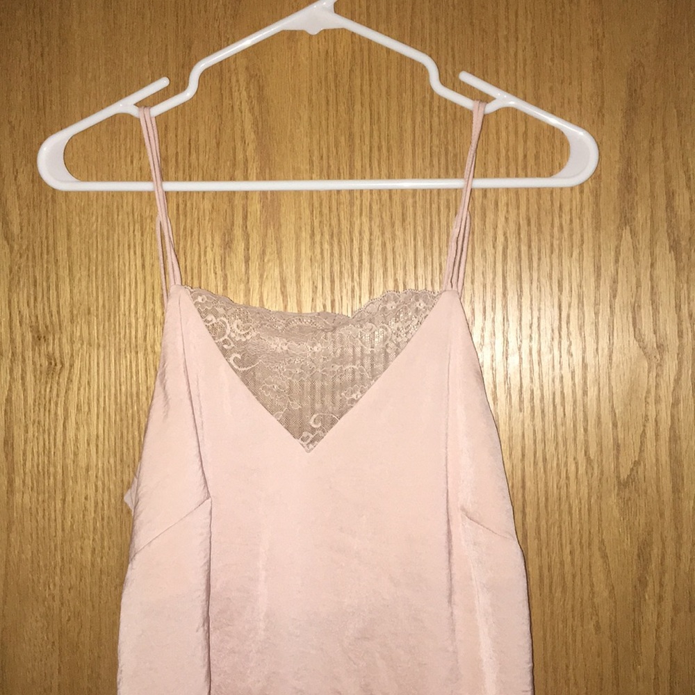 Blush Pink satin tank top